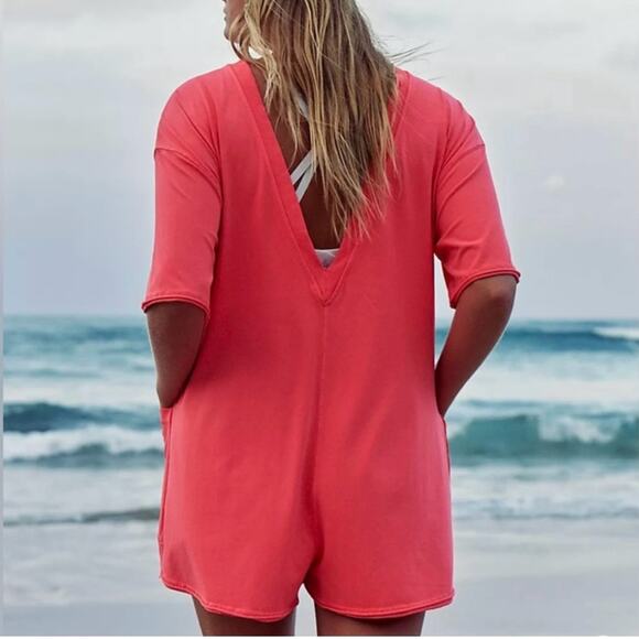 🆕Free People Movement Hot Shot Crew Neck Romper SZ M NWOT - Picture 2 of 5